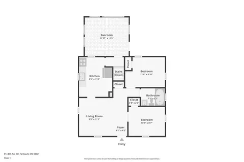 Floorplan - 814 8th Ave SW, Faribault, MN 55021 photo 1 of 3