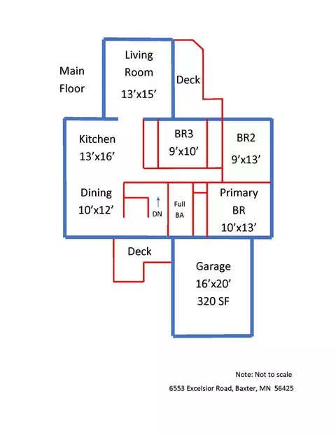 Floorplan - 6553 Excelsior Rd, Baxter, MN 56425 photo 1 of 2