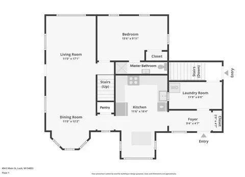 Floorplan - 404 S Main St, Luck, WI 54853 photo 1 of 2