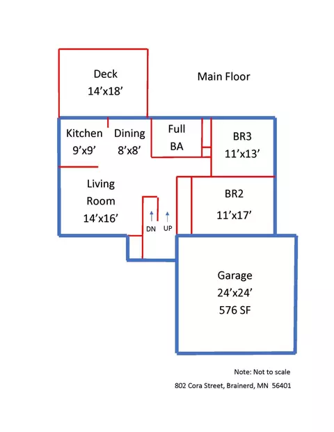 Floorplan - 802 Cora St, Brainerd, MN 56401 photo 1 of 2