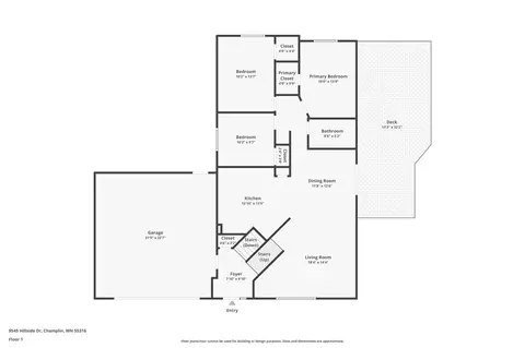 Floorplan - 9545 Hillside Dr, Champlin, MN 55316 photo 1 of 3