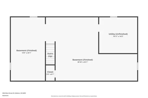 Floorplan - 8924 Black Brook Rd, Webster, WI 54893 photo 1 of 2