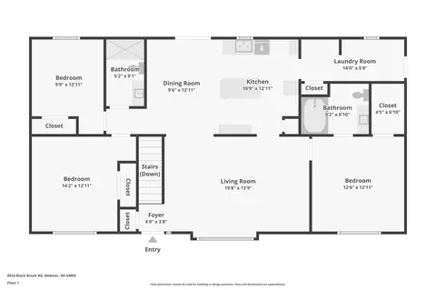Floorplan - 8924 Black Brook Rd, Webster, WI 54893 photo 2 of 2