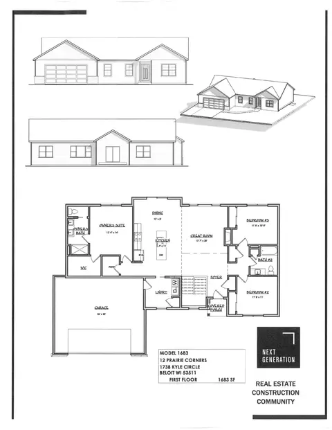 Floorplan - 1738 E Kyle Cir, Beloit, WI 53511 photo 1 of 1