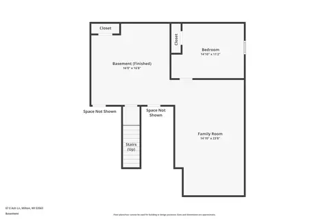 Floorplan - 67 E Ash Ln, Milton, WI 53563 photo 2 of 3