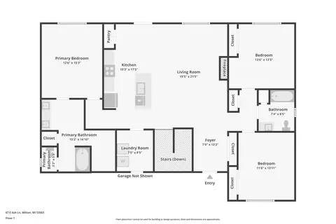 Floorplan - 67 E Ash Ln, Milton, WI 53563 photo 1 of 3