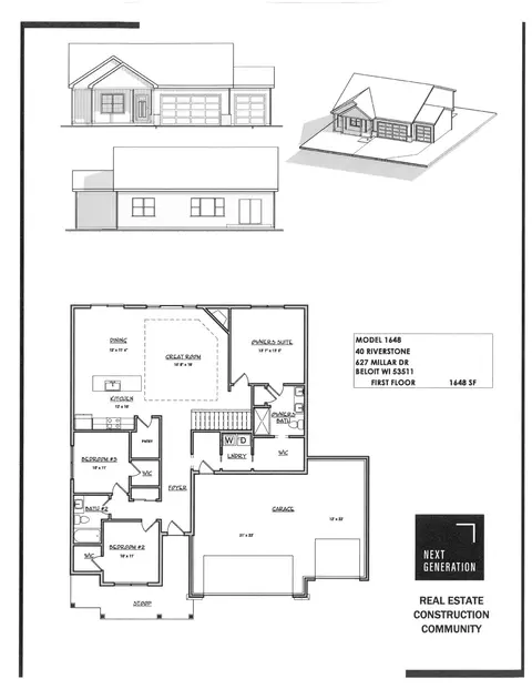 Floorplan - 627 Millar Dr, Beloit, WI 53511 photo 1 of 1