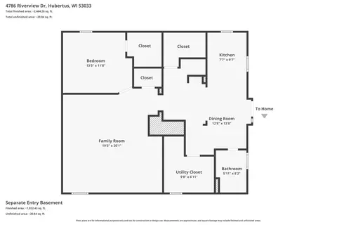 Floorplan - 4786 Riverview, Hubertus, WI 53033 photo 2 of 3