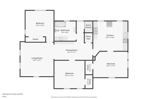 Floorplan - 3226 Jackson, Jackson, WI 53037 photo 5 of 5