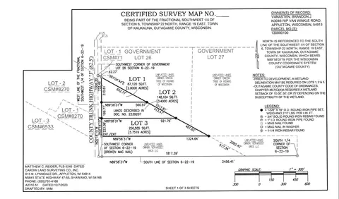 county road j, Kaukauna, WI 54130