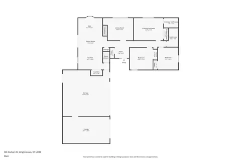 Floorplan - 305 Norbert St, Wrightstown, WI 54180 photo 1 of 2