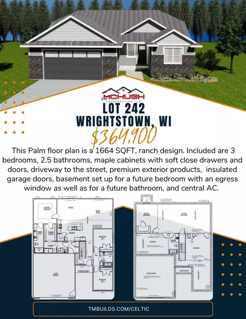 Floorplan - 494 Emerald Isle Ct, Wrightstown, WI 54180 photo 1 of 1