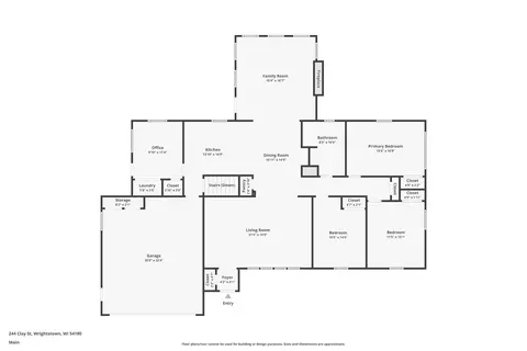 Floorplan - 244 Clay St, Wrightstown, WI 54180 photo 1 of 2