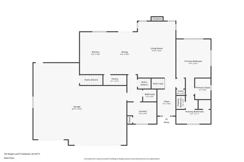 Floorplan - 755 Maple Leaf Trl, Sobieski, WI 54171 photo 1 of 3