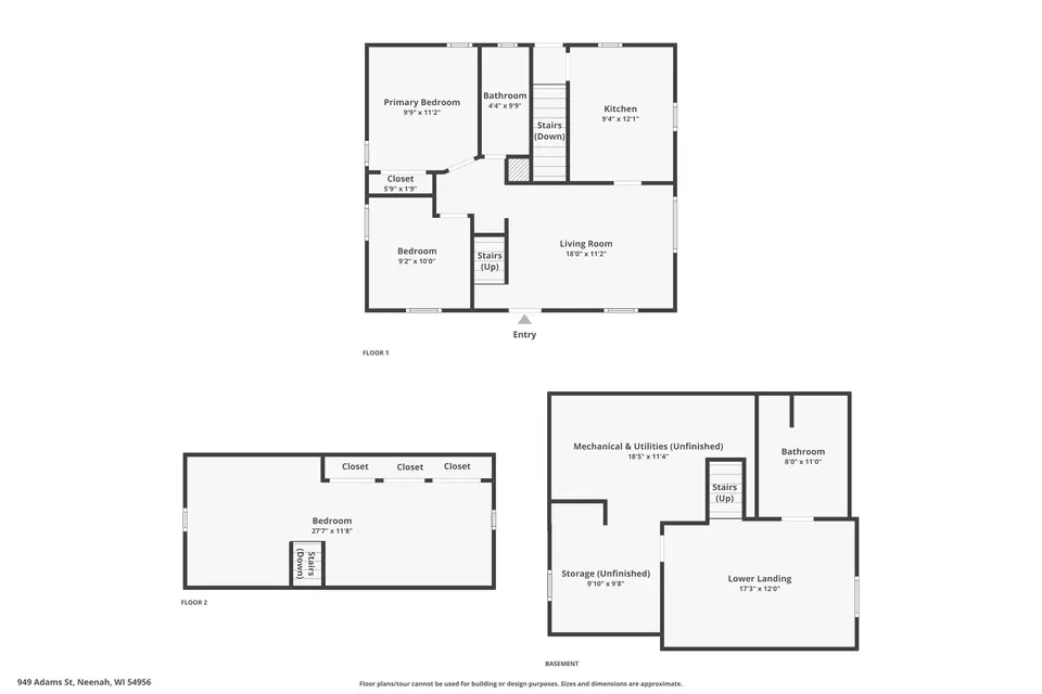 Floorplan - 949 Adams St, Neenah, WI 54956 photo 3 of 3