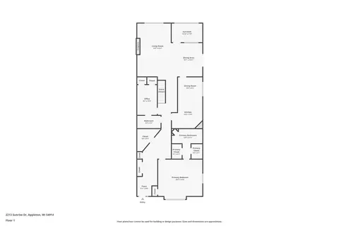 Floorplan - 2213 Sunrise Dr, Appleton, WI 54914 photo 1 of 2