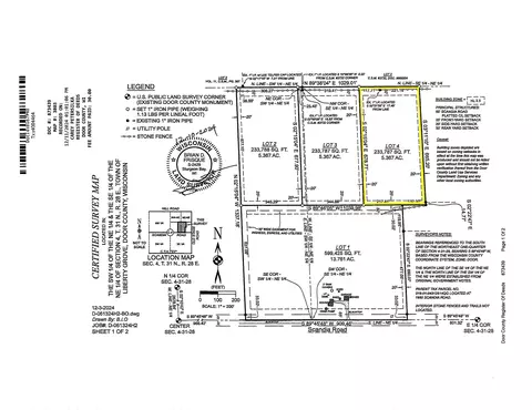 scandia road, Sister Bay, WI 54234