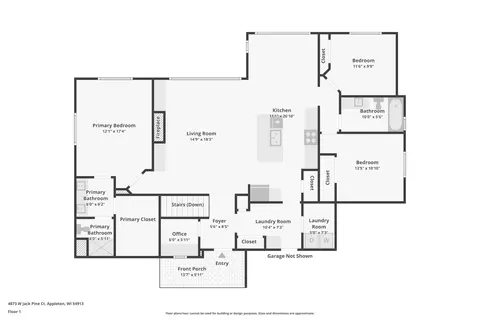 Floorplan - 4873 W Jack Pine Ct, Appleton, WI 54913 photo 2 of 2