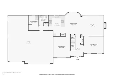 Floorplan - 4717 N Tanglewood Dr, Appleton, WI 54913 photo 2 of 3