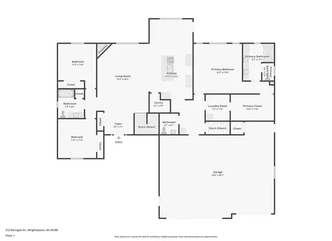 Floorplan - 212 Kerrigan Dr, Wrightstown, WI 54180 photo 1 of 2