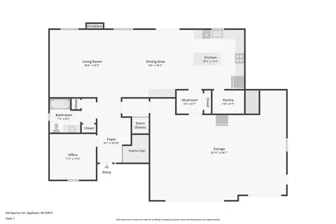 Floorplan - 244 E Spartan Dr, Appleton, WI 54913 photo 2 of 3