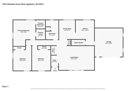 Floorplan - 720 E Meadow Grove Blvd, Appleton, WI 54915 photo 1 of 1