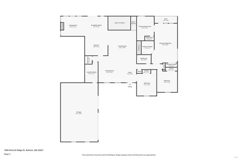 Floorplan - 1509 Dietrich Ridge Dr, Ballwin, MO 63021 photo 1 of 3