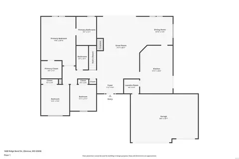 Floorplan - 1608 Ridge Bend Dr, Glencoe, MO 63038 photo 1 of 1