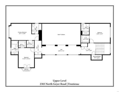 Floorplan - 2303 N Geyer Rd, Frontenac, MO 63131 photo 2 of 4