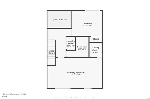 Floorplan - 1302 Tahoe Valley Ct, Ballwin, MO 63021 photo 2 of 3