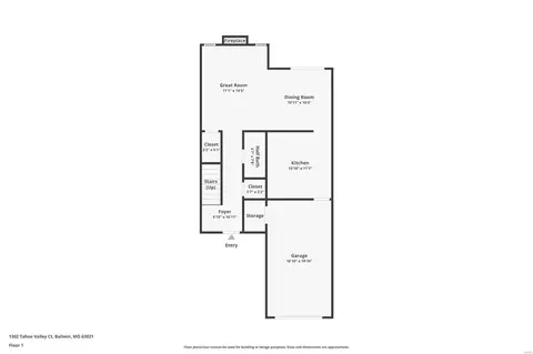 Floorplan - 1302 Tahoe Valley Ct, Ballwin, MO 63021 photo 1 of 3