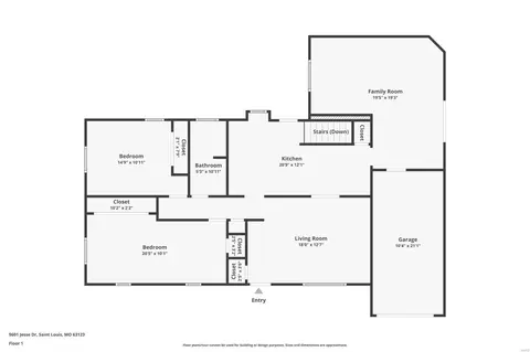 Floorplan - 9601 Jesse Dr, Affton, MO 63123 photo 1 of 3