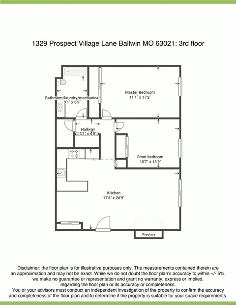 Floorplan - 1329 Prospect Village Ln #E, Ballwin, MO 63021 photo 1 of 1
