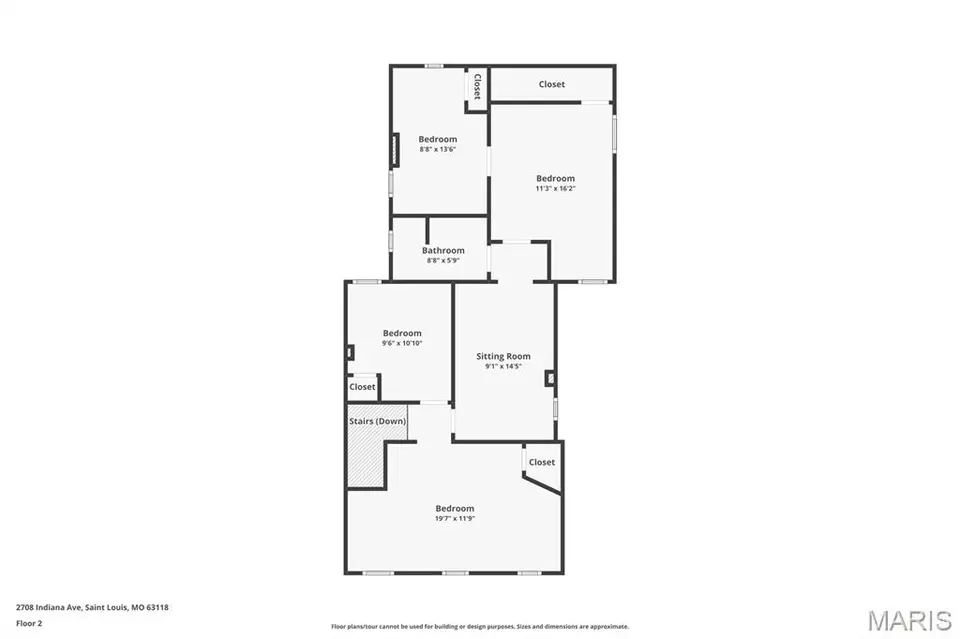 Floorplan - 2708 Indiana Ave, Saint Louis, MO 63118 photo 3 of 3