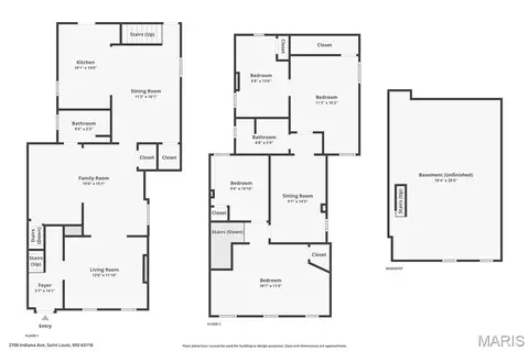 Floorplan - 2708 Indiana Ave, Saint Louis, MO 63118 photo 1 of 3
