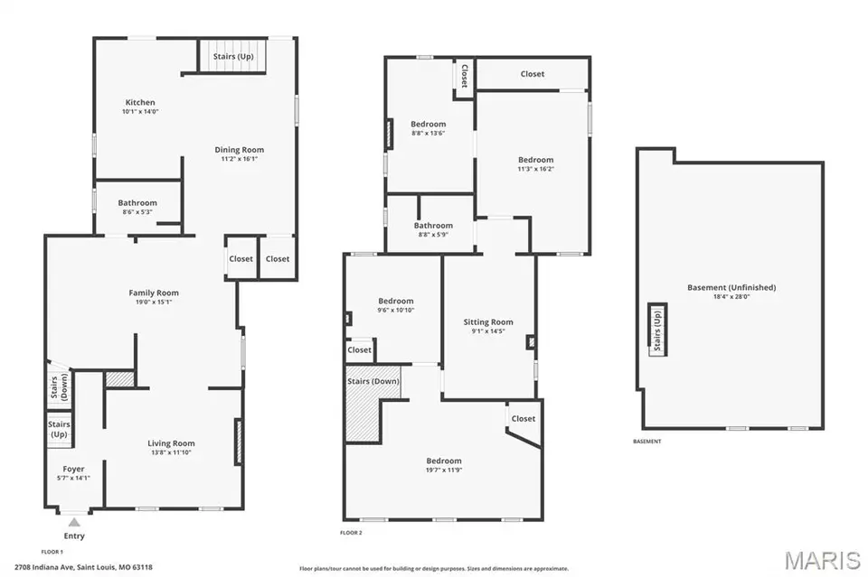 Floorplan - 2708 Indiana Ave, Saint Louis, MO 63118 photo 1 of 3