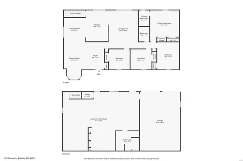 Floorplan - 130 Timka Dr, Ballwin, MO 63011 photo 3 of 3