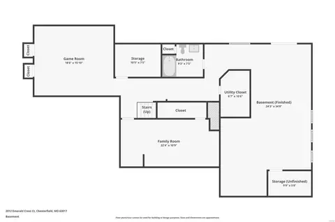 Floorplan - 2012 Emerald Crest Ct, Chesterfield, MO 63017 photo 1 of 4