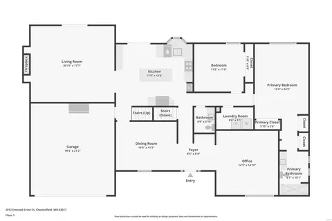 Floorplan - 2012 Emerald Crest Ct, Chesterfield, MO 63017 photo 3 of 4