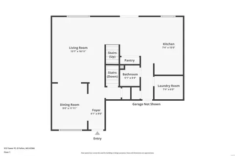 Floorplan - 913 Tower Pl, O'fallon, MO 63366 photo 1 of 2