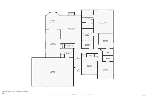 Floorplan - 302 Graywynd Ct, Lake Saint Louis, MO 63367 photo 1 of 1