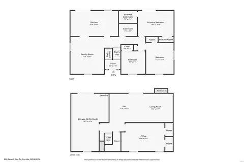 Floorplan - 800 Forest Run Dr, Eureka, MO 63025 photo 2 of 3