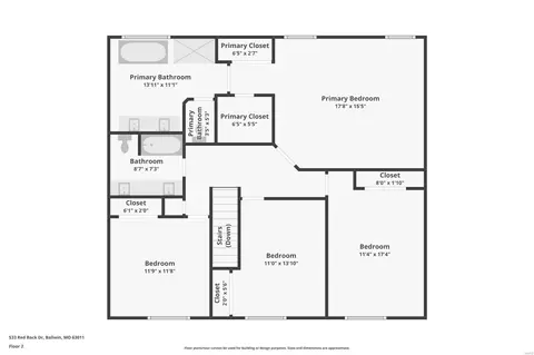 Floorplan - 533 Red Rock Dr, Wildwood, MO 63011 photo 1 of 4
