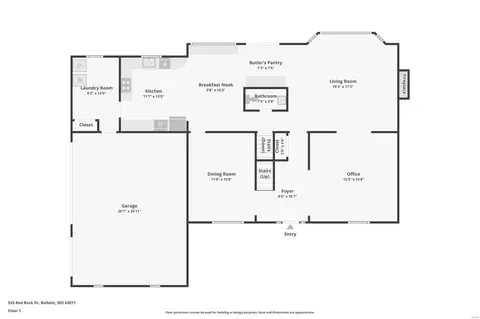 Floorplan - 533 Red Rock Dr, Wildwood, MO 63011 photo 3 of 4