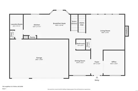 Floorplan - 735 Longfellow Cir, O'fallon, MO 63366 photo 1 of 3