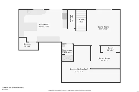 Floorplan - 1276 Arbor Bluff Cir, Ballwin, MO 63021 photo 1 of 4
