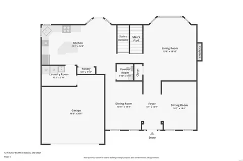 Floorplan - 1276 Arbor Bluff Cir, Ballwin, MO 63021 photo 3 of 4
