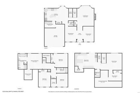 Floorplan - 1276 Arbor Bluff Cir, Ballwin, MO 63021 photo 2 of 4
