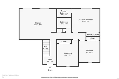 Floorplan - 1193 Wicklow Rd, Ballwin, MO 63021 photo 1 of 2
