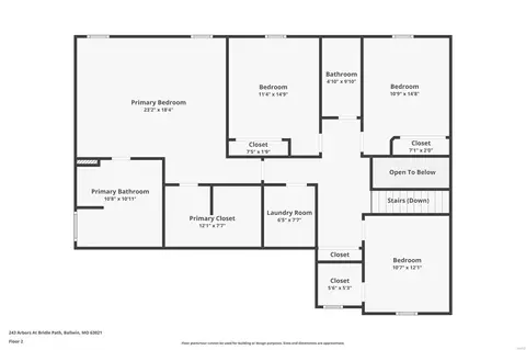 Floorplan - 243 Arbors At Bridle Path, Ballwin, MO 63021 photo 2 of 3